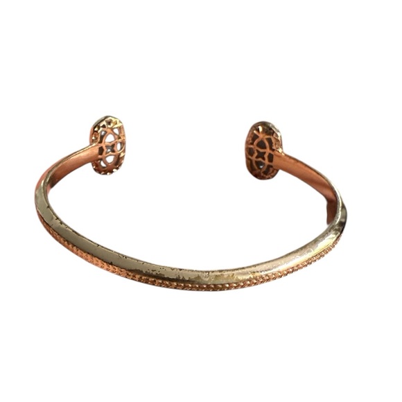 Kendra Scott Elton Rose Gold Cuff Bracelet in Rose Gold Drusy - Picture 2 of 10